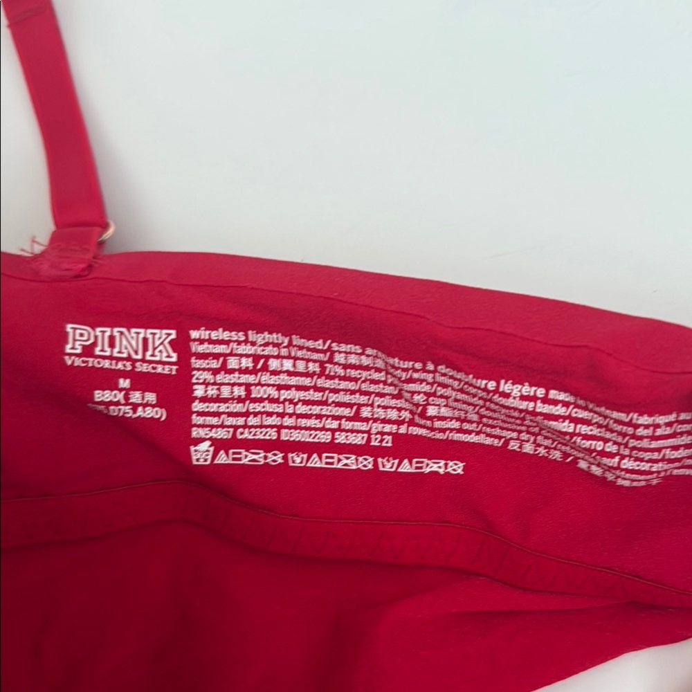 PINK Victoria's Secret Bold Red Bra - Picture 4 of 5